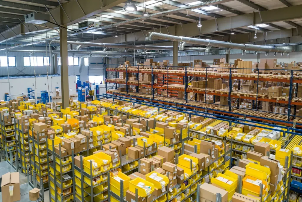 A warehouse full of goods ready to export and import.